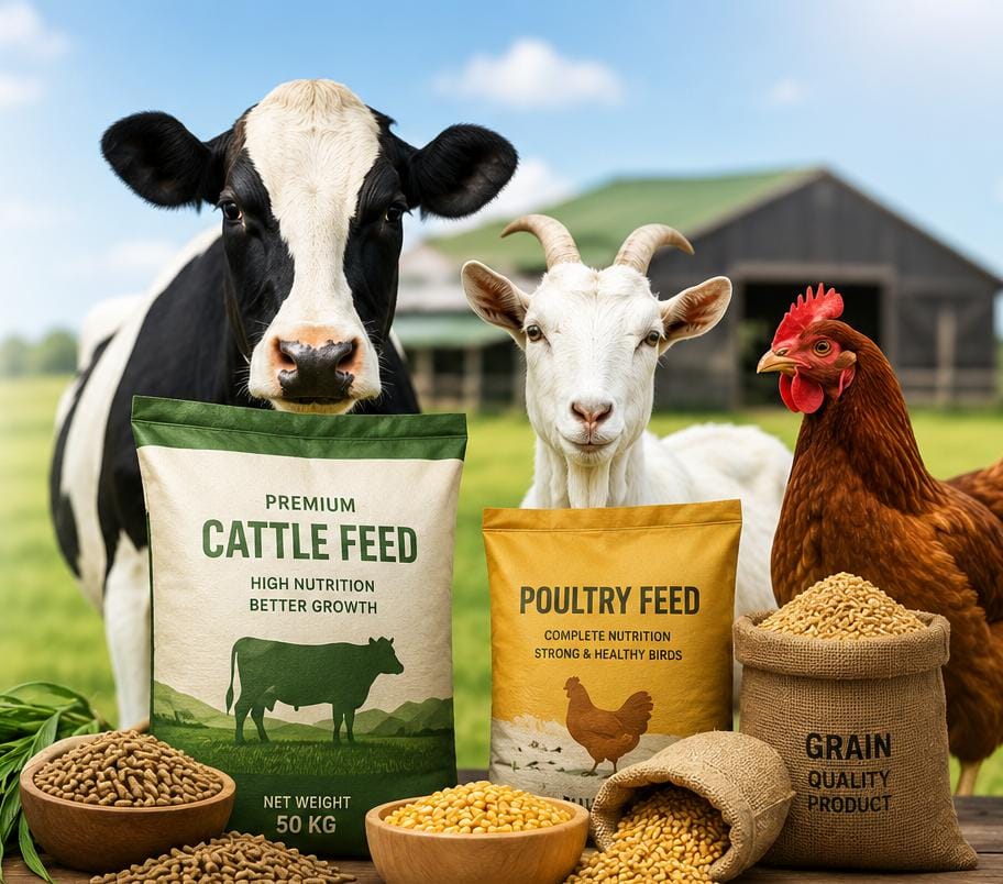 Animal feed and livestock