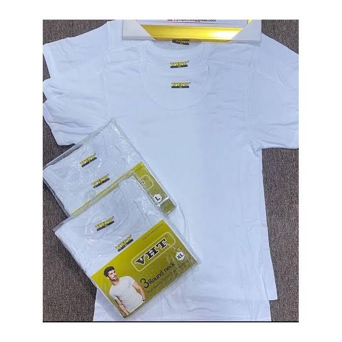 VHT Men’s Round Neck Cotton Undershirt 3-in-1 Pack
