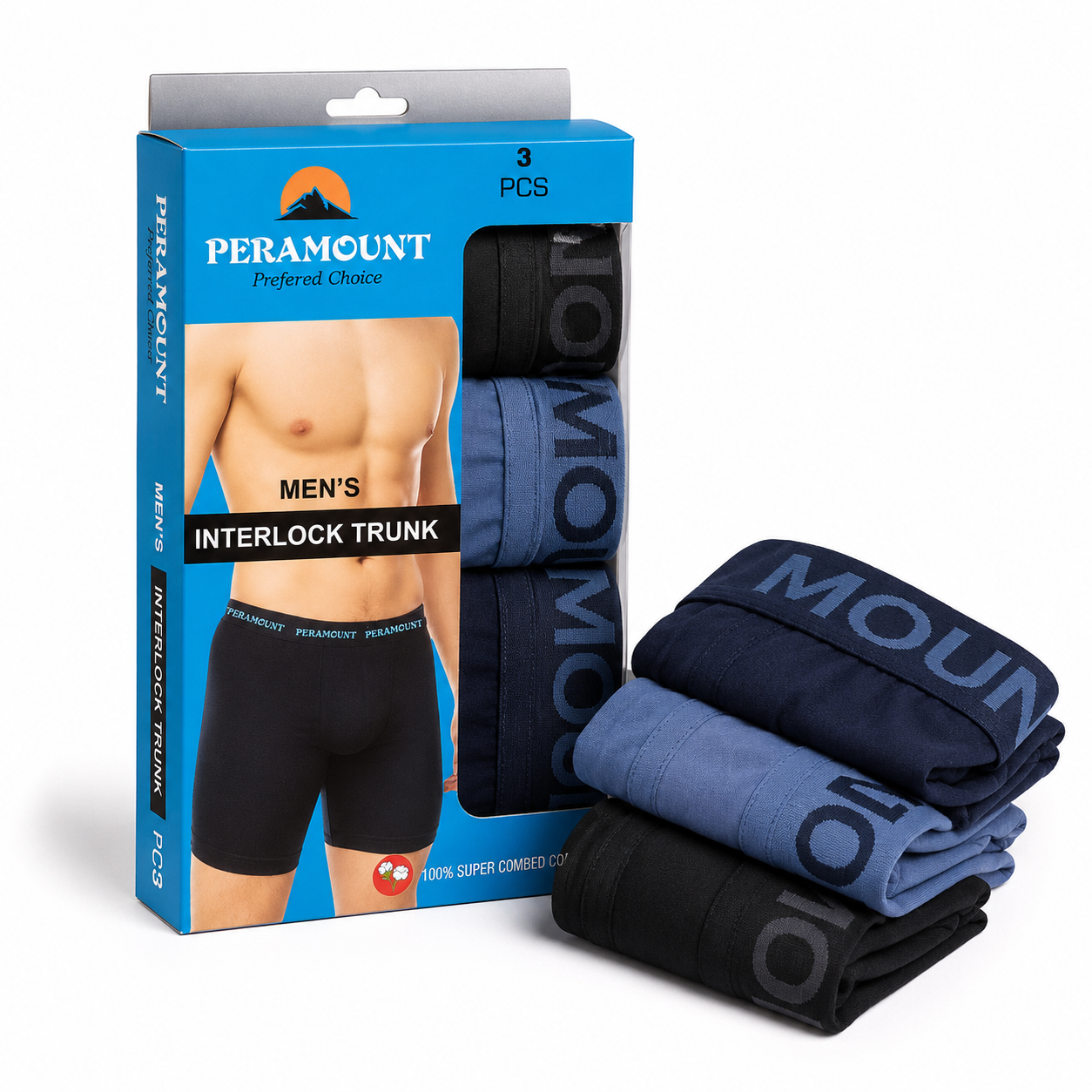 Peramount Men’s Interlock Trunk — 3 PCS